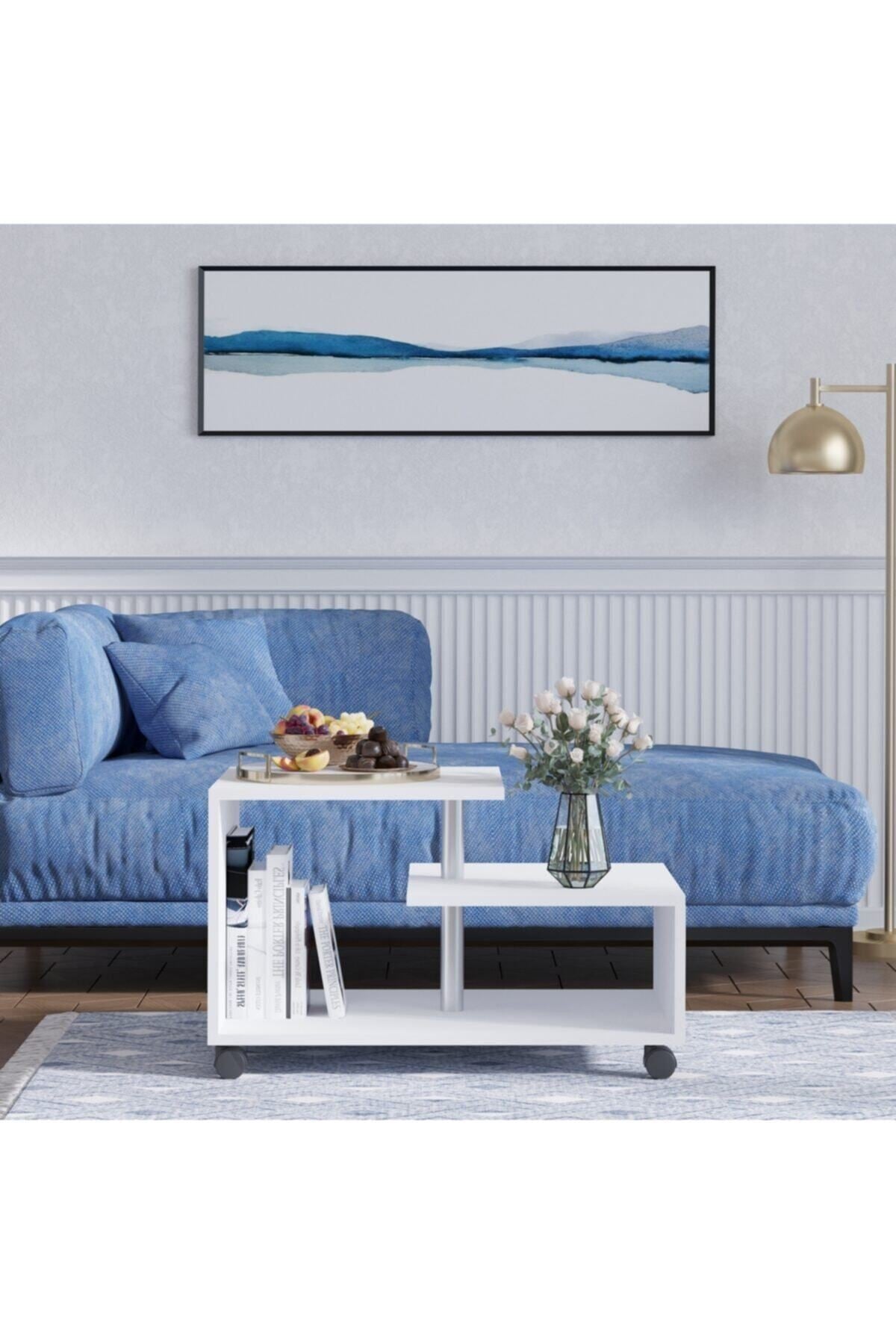 Decormet Karanfil Sehpa Beyaz