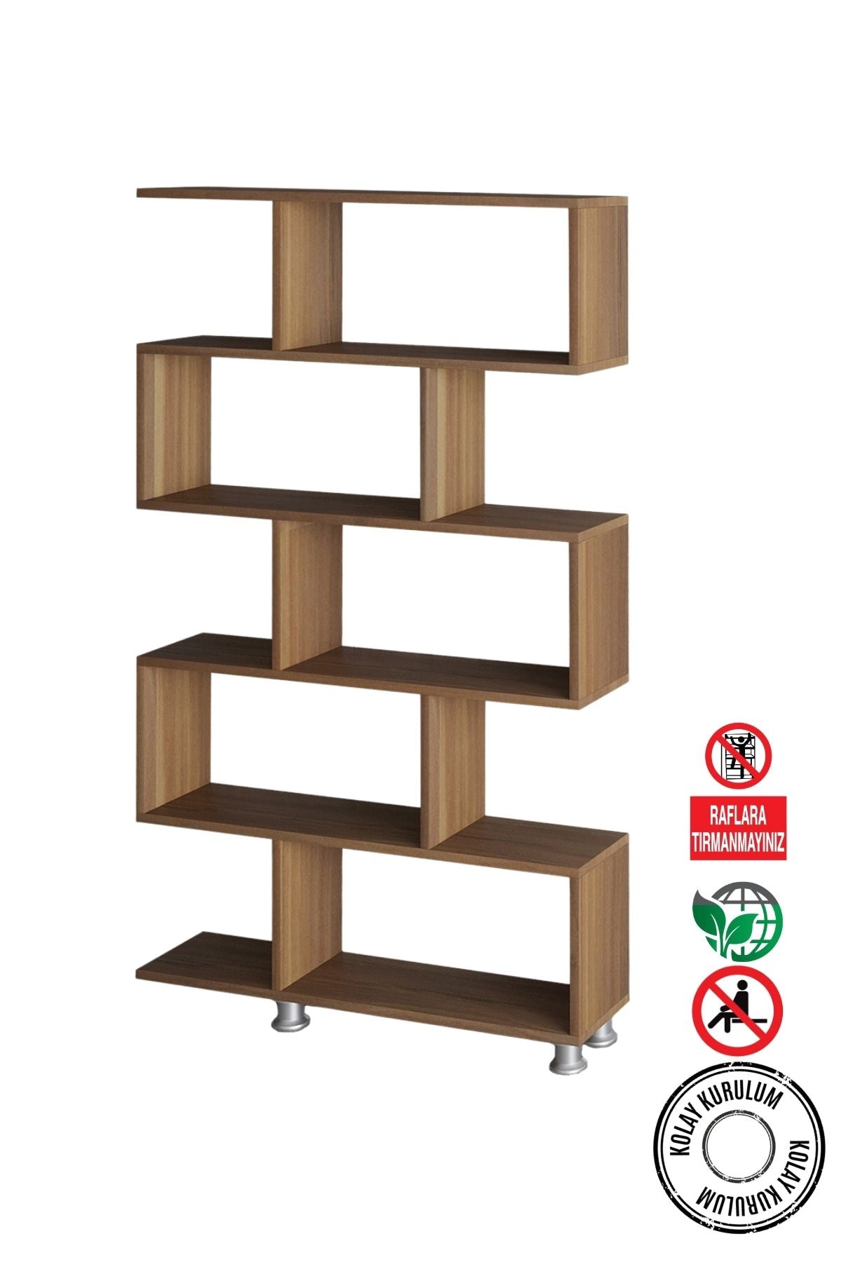 Decormet Nilüfer Kitaplık Ceviz