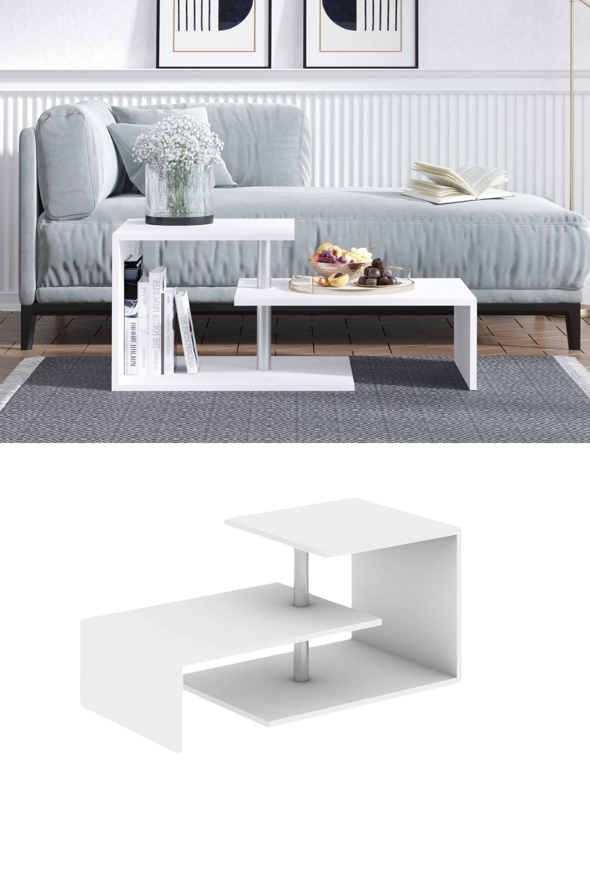 Decormet Dilek Orta Sehpa Beyaz