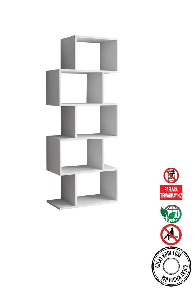 Decormet Meriç Kitaplık Beyaz