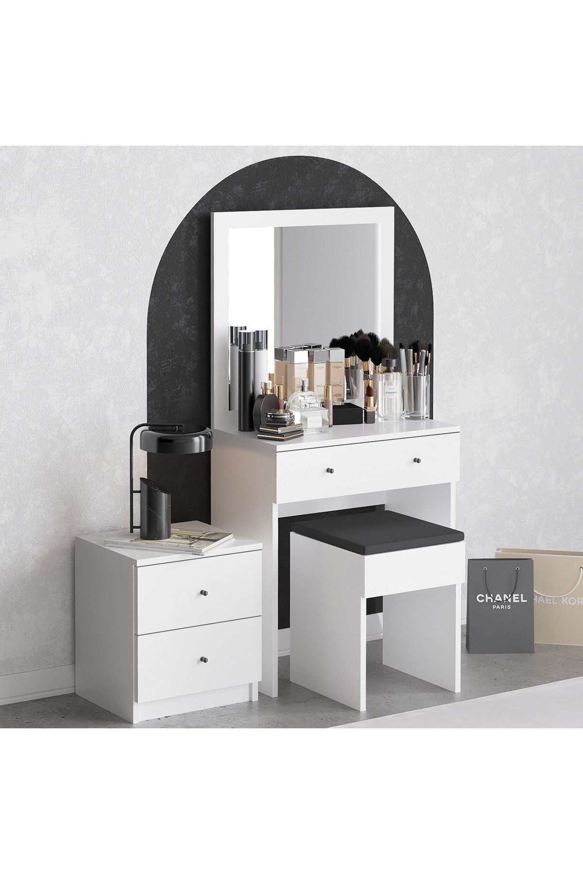 Decormet Nice Makyaj Masası Beyaz