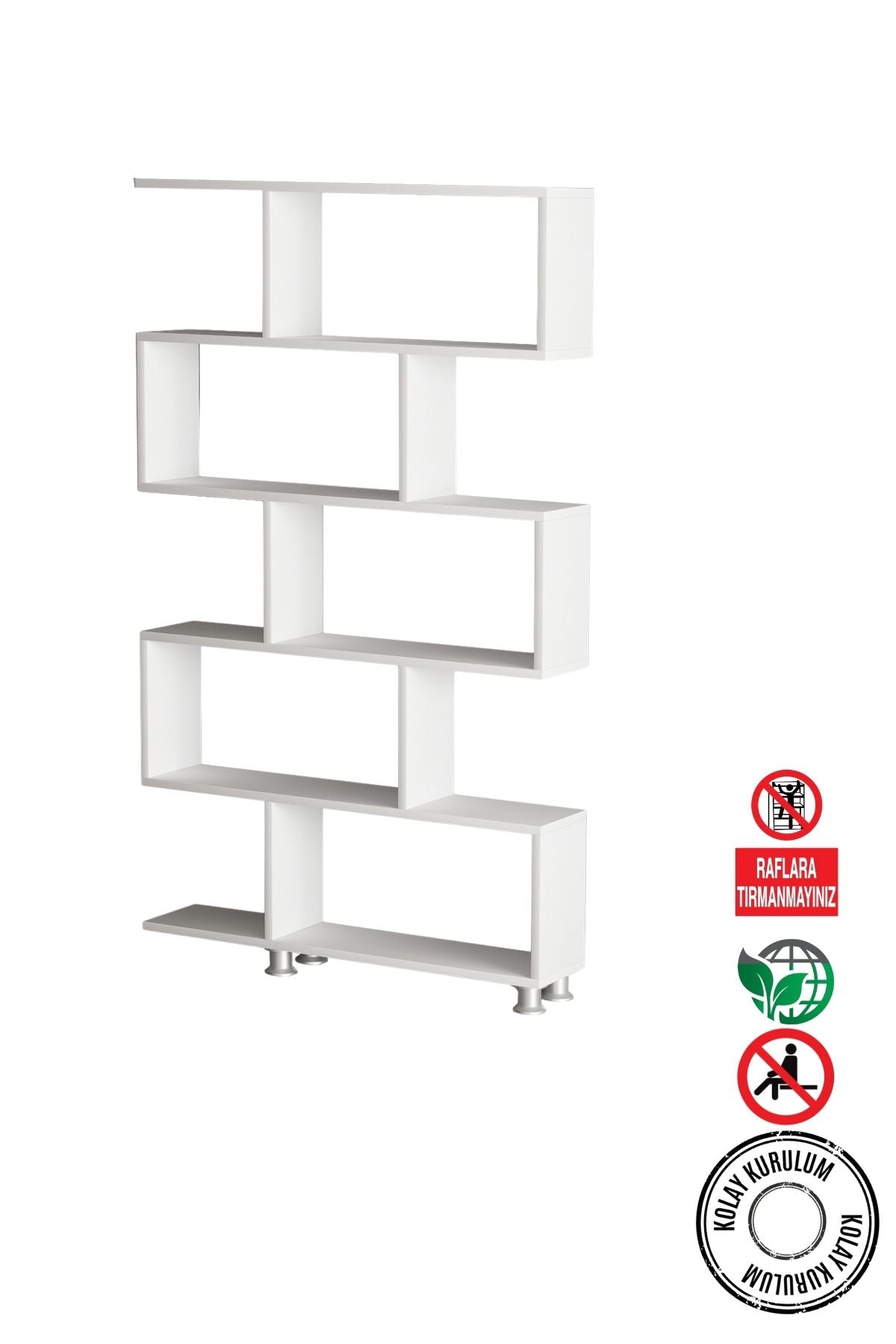Decormet Nilüfer Kitaplık Beyaz