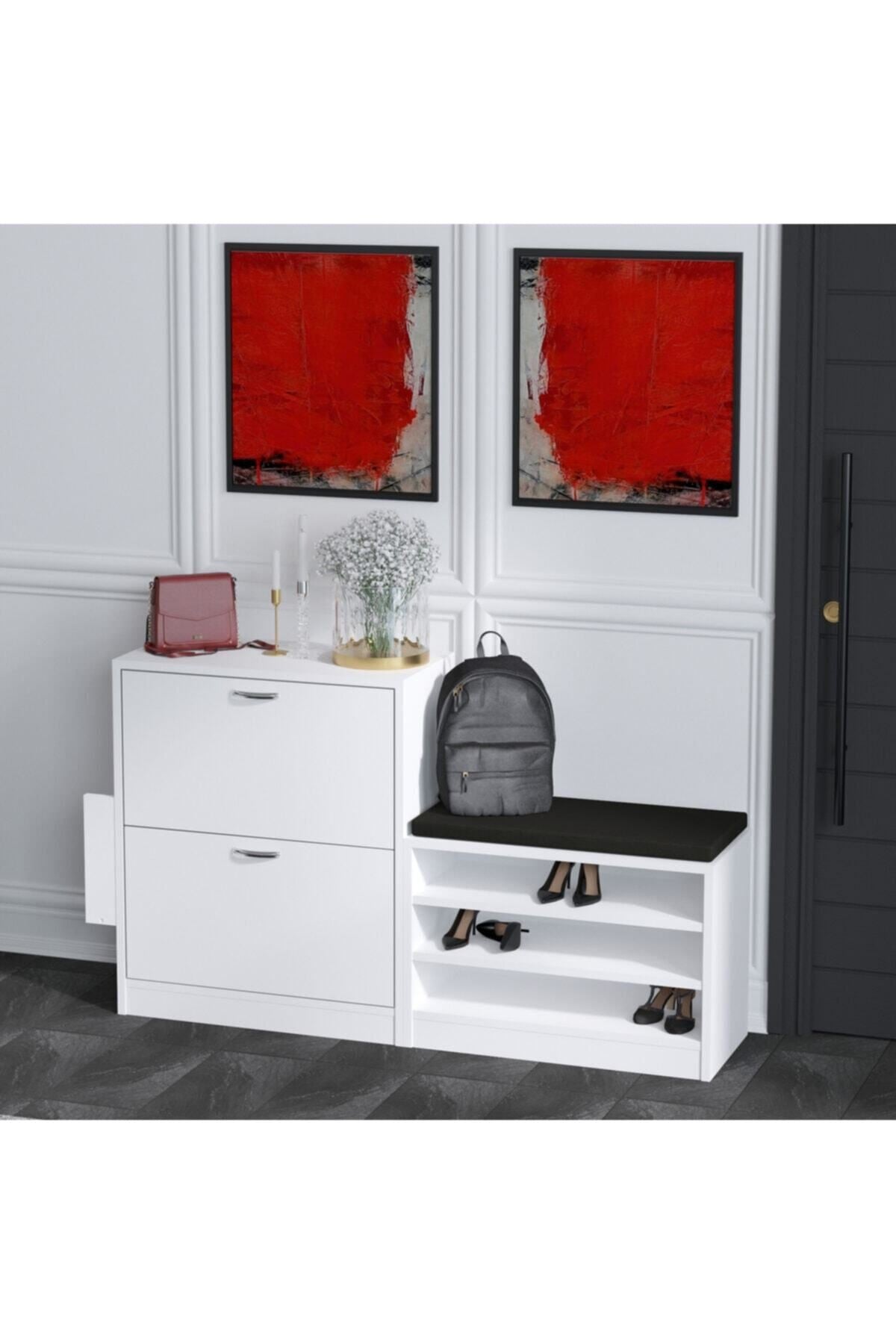 Decormet Trend Ayakkabı Dolabı Beyaz