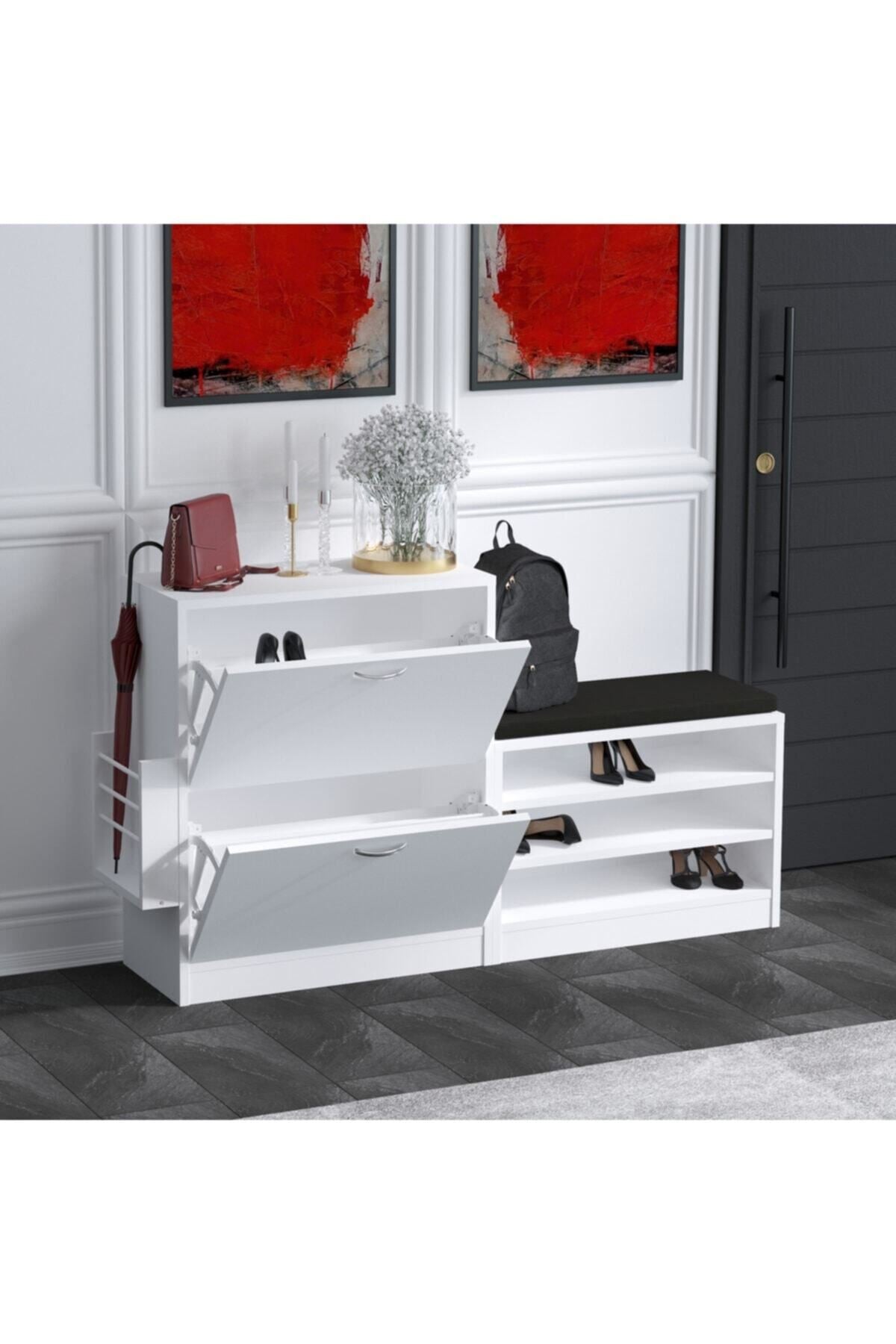 Decormet Trend Ayakkabı Dolabı Beyaz