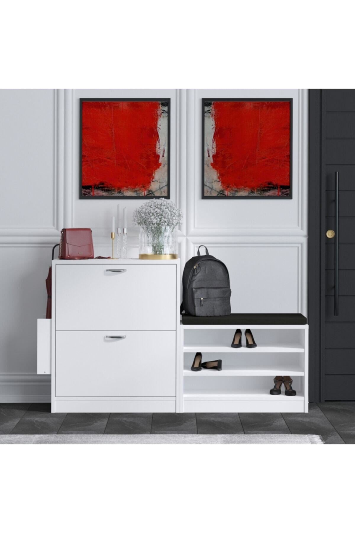 Decormet Trend Ayakkabı Dolabı Beyaz