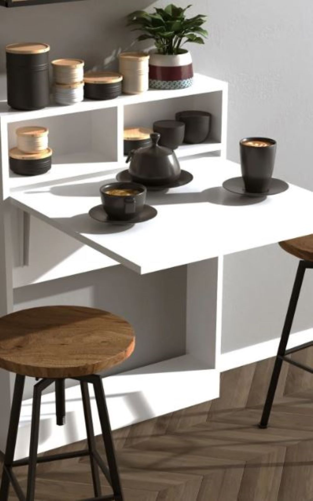 Decormet Bracked Çok Fonksiyonlu Masa Beyaz