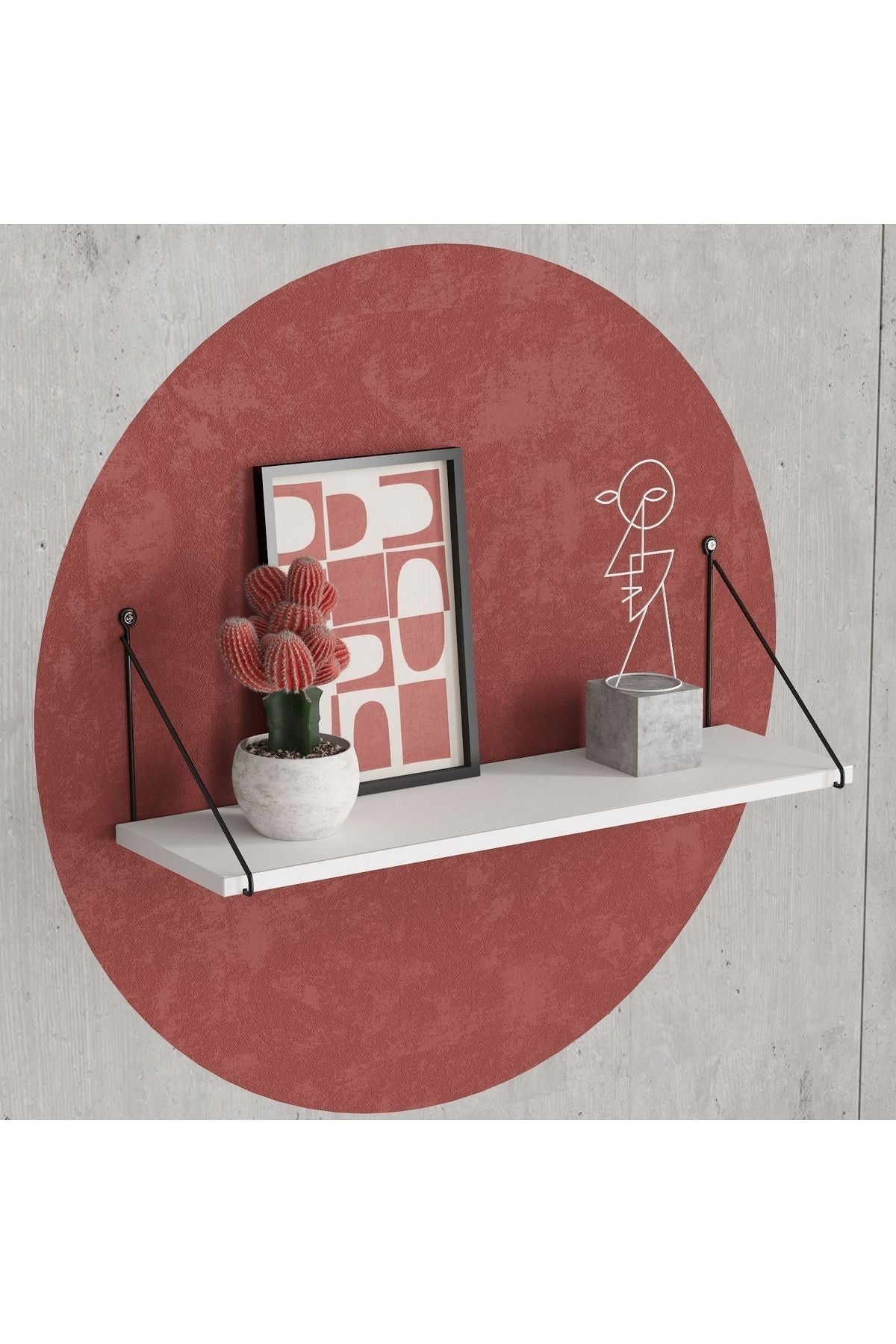 Decormet Armoni Raf Seti 1 Raflı 300*720 Beyaz