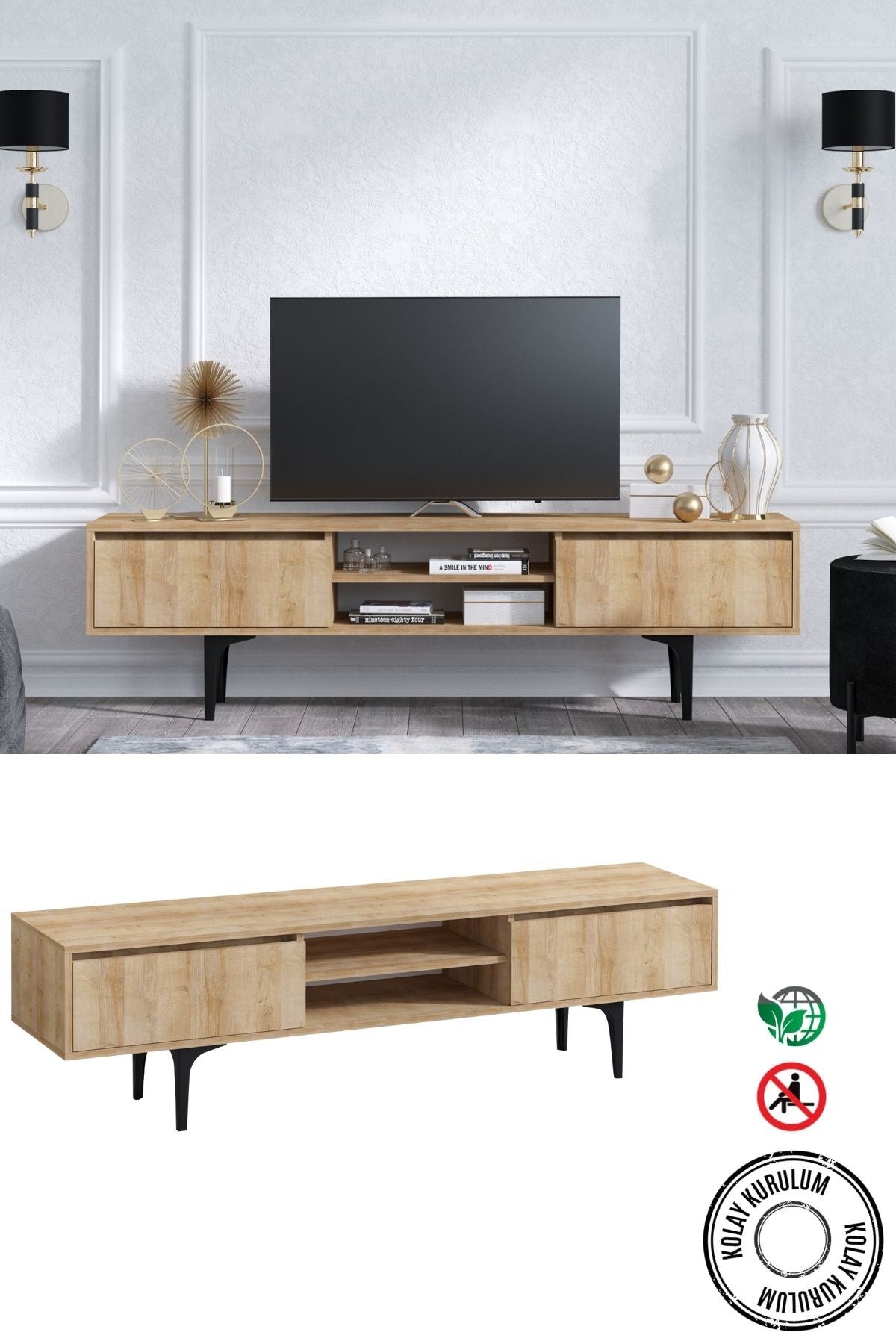 Decormet Artemis Tv Sehpası Safir Meşe