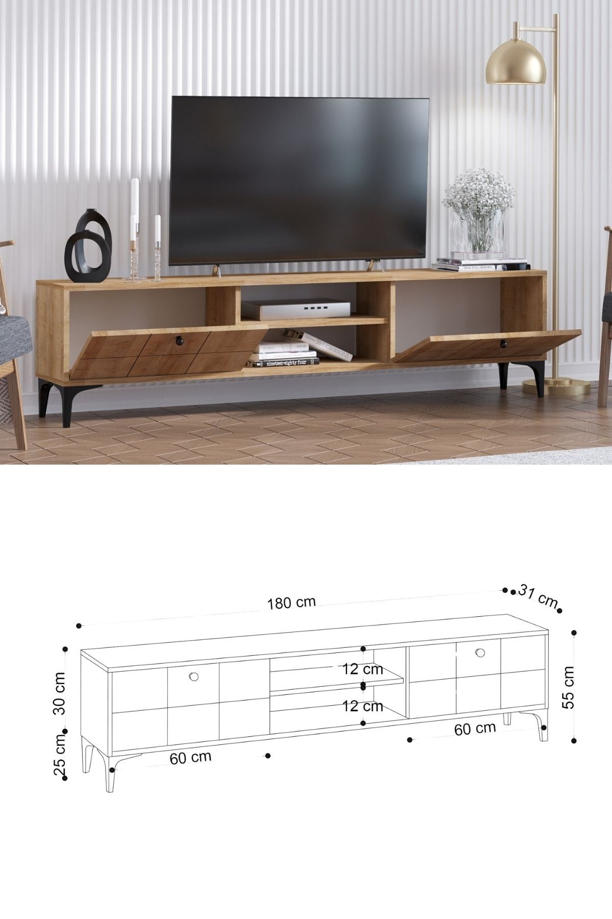 Decormet Hera Tv Sehpası Safir Meşe