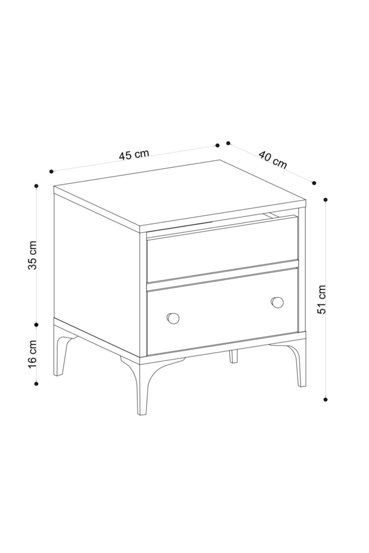 Decormet Orabella Komodin Safir Meşe