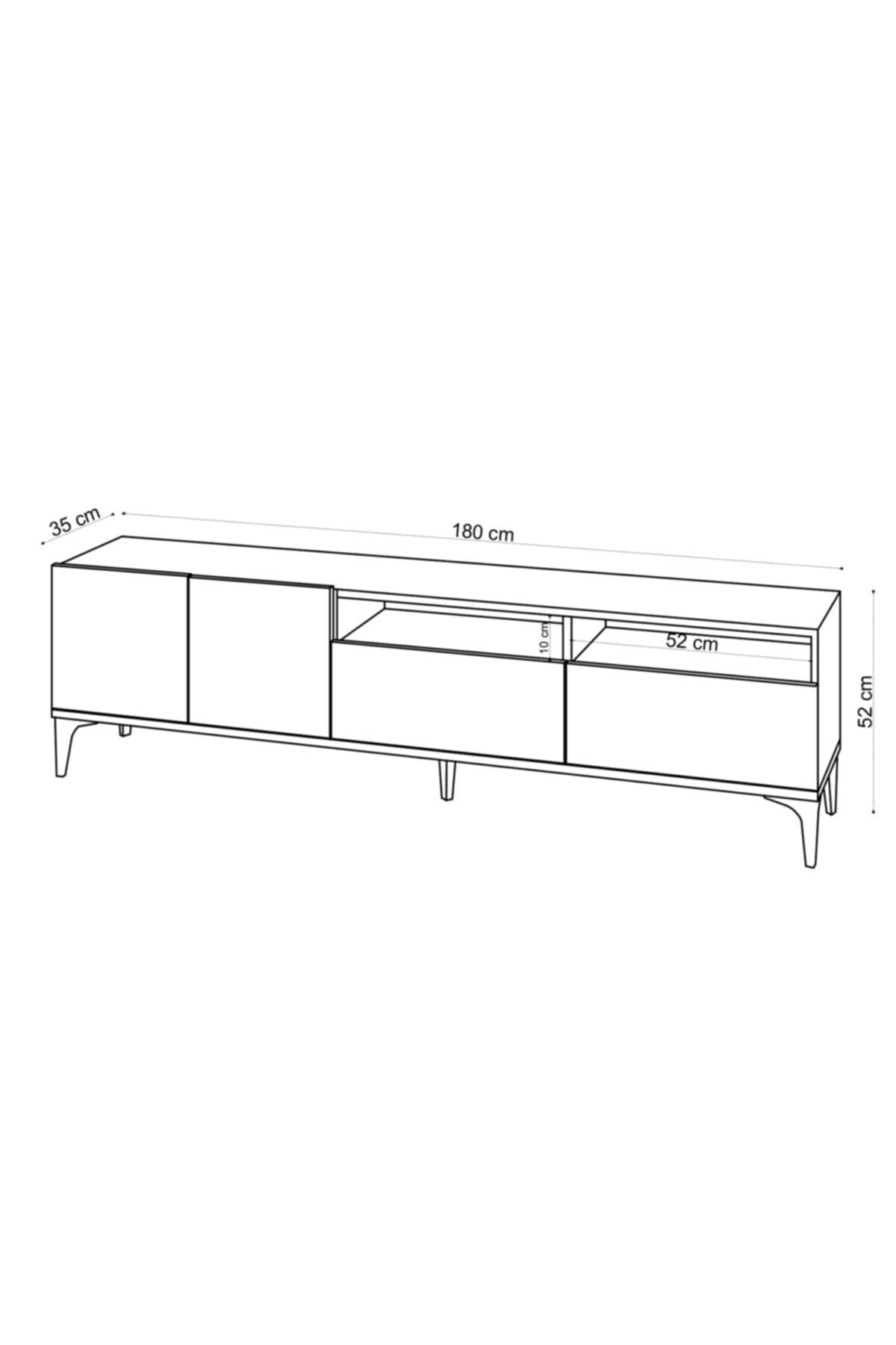 Decormet Ross Tv Sehpası Safir Meşe -Dec-20047