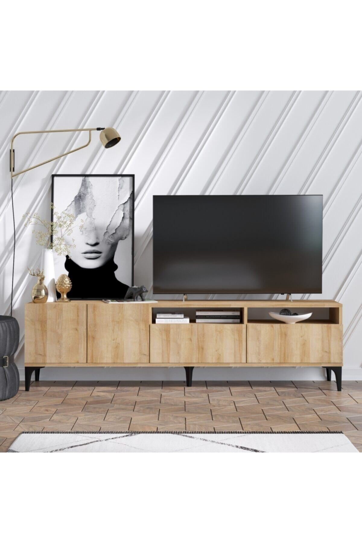 Decormet Ross Tv Sehpası Safir Meşe -Dec-20047