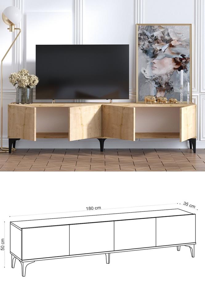 Decormet Nora Tv Sehpası Safir Meşe- Dec-20065
