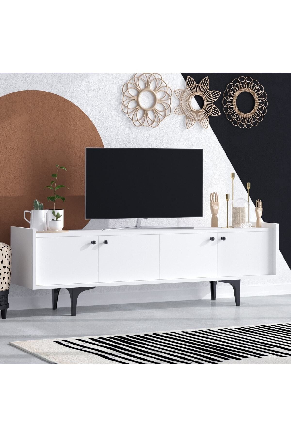 Decormet Atlas Tv Sehpası Dec0043 Beyaz