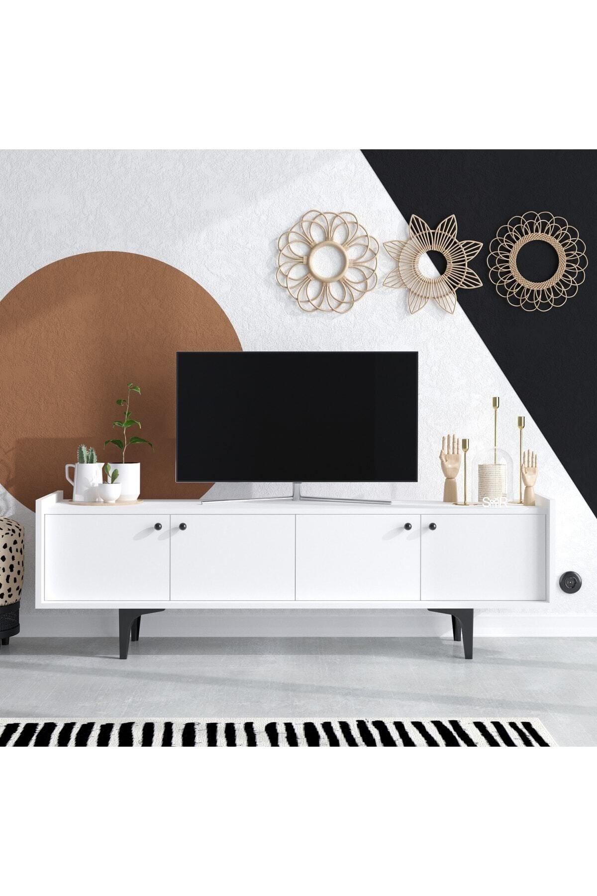 Decormet Atlas Tv Sehpası Dec0043 Beyaz