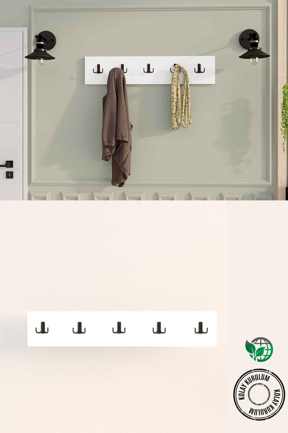 Decormet 5Li Askılık Beyaz