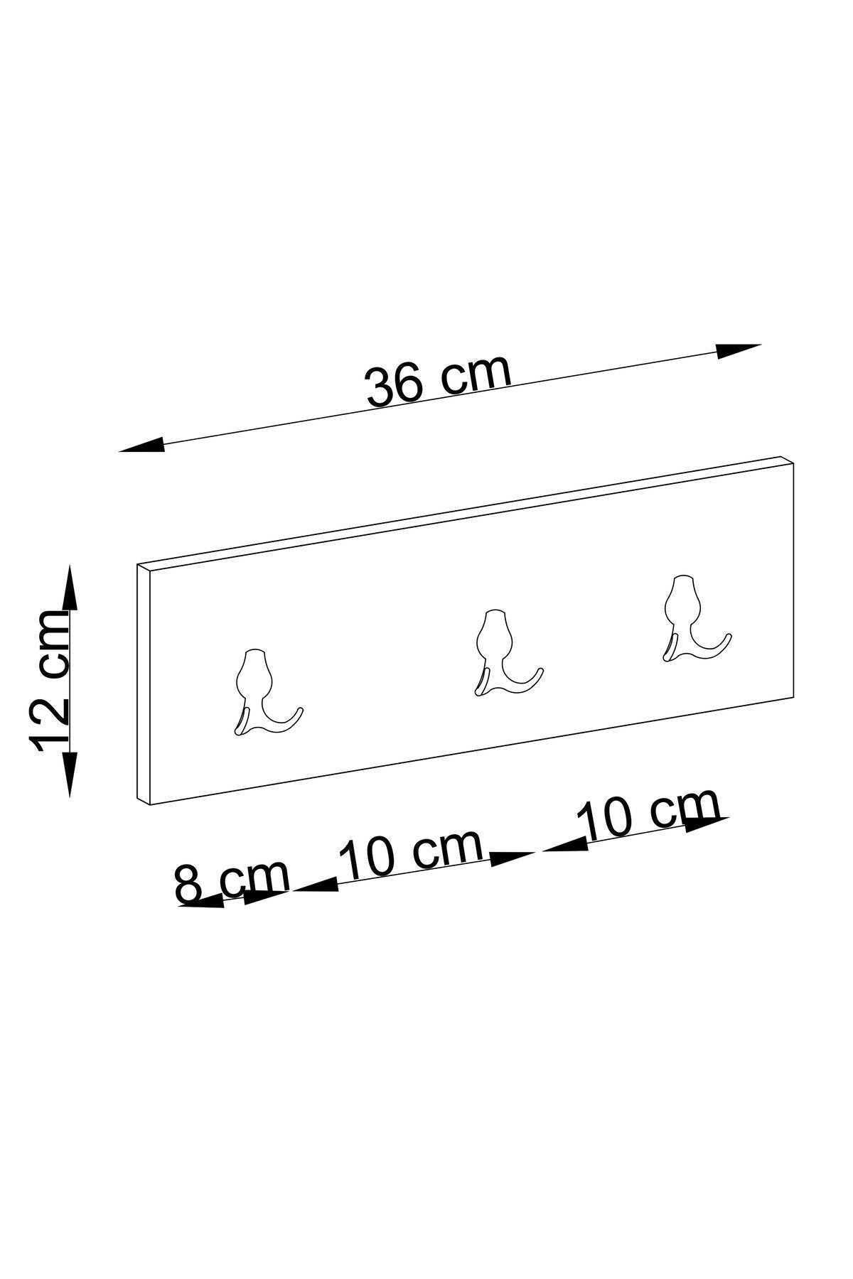 Decormet 3Lü Askılık Beyaz