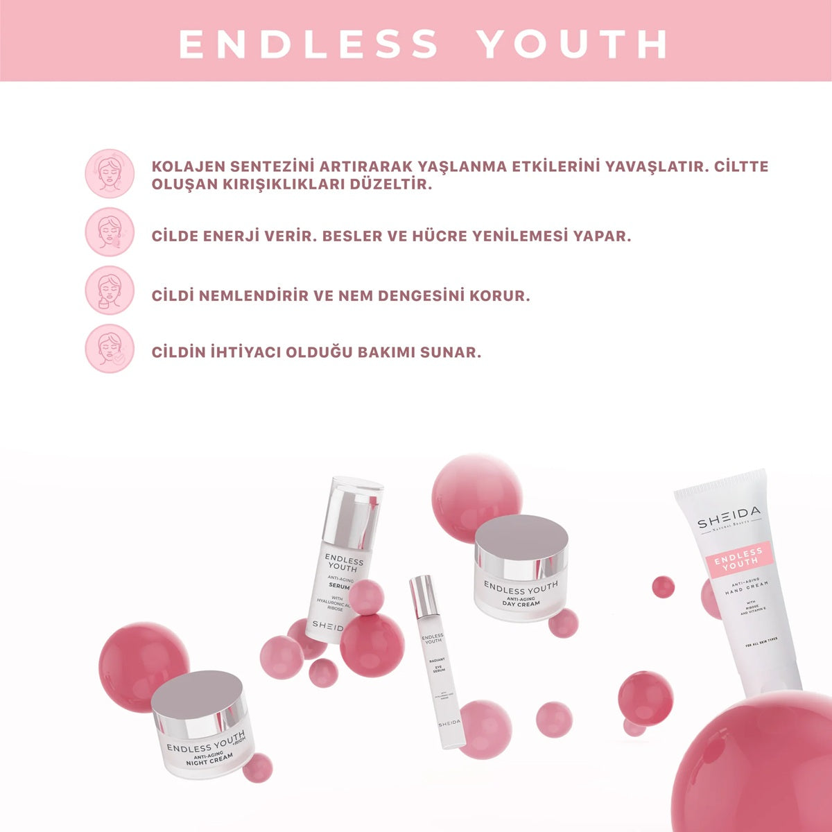 Sheida Endless Youth Yaşlanma Karşıtı Gece Kremi 50 ml - Normal & Karma Ciltler