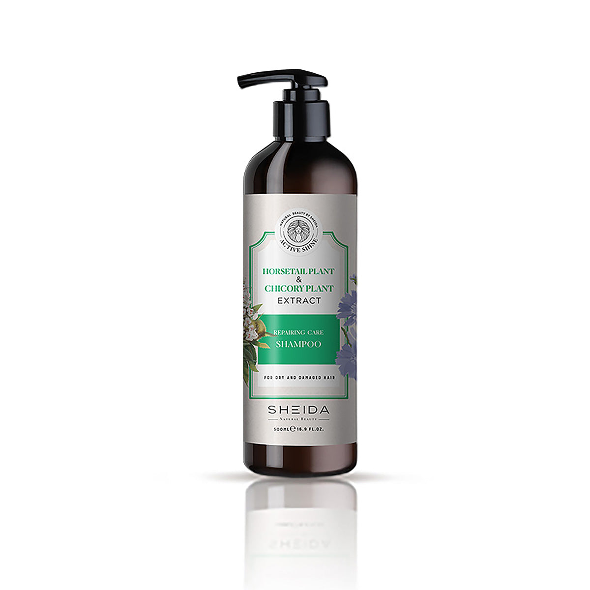 Sheida Actıve Shıne Repairing Care Shampoo With Horsetail And Chicory Plant Extract 500ML