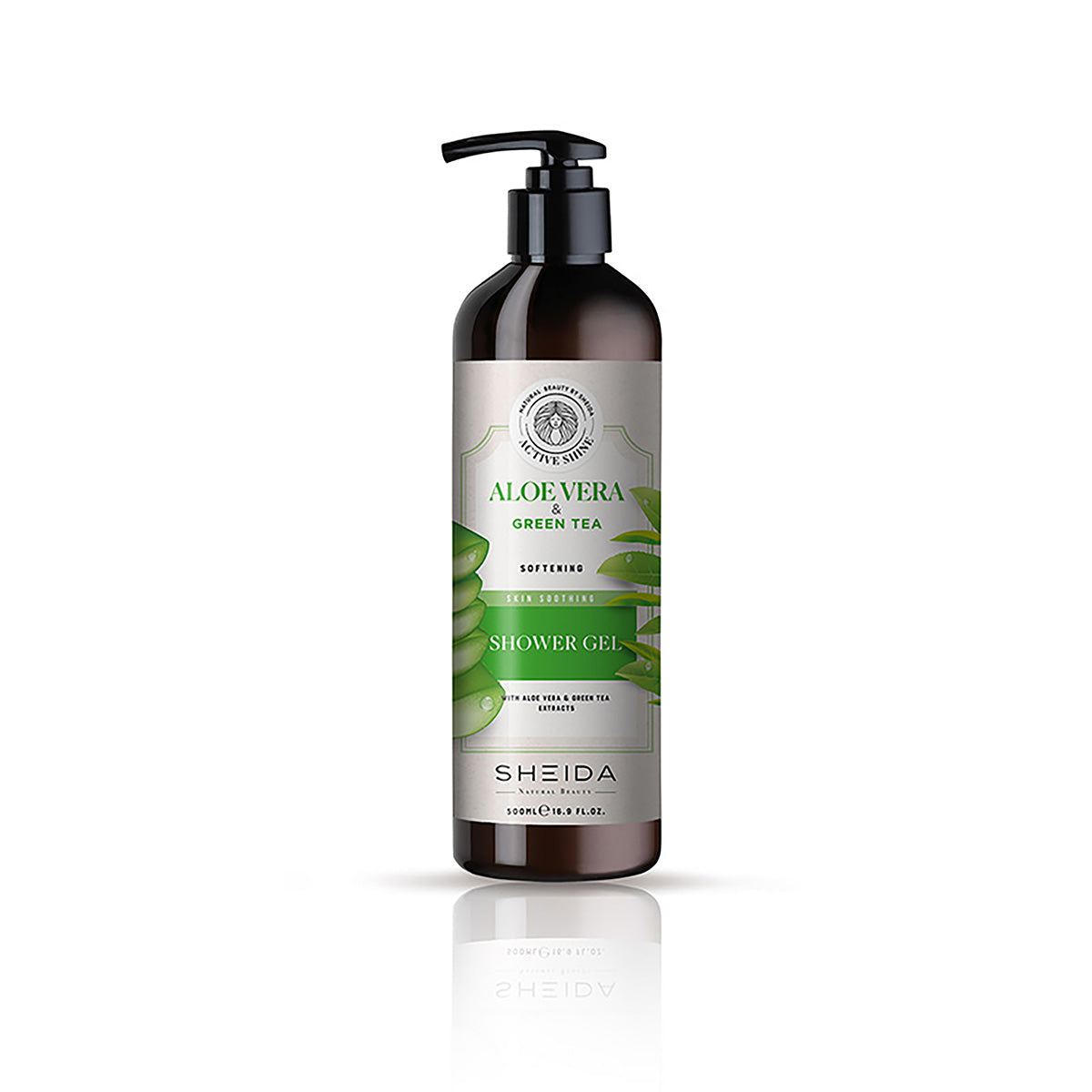 Sheida Actıve Shıne Softening Shower Gel With Aloe And Green Tea 500ML