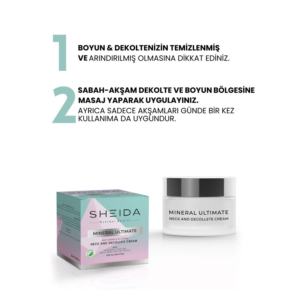Sheida Mineral Ultimate Kırışıklık Karşıtı & Sıkılaştırıcı Boyun ve Dekolte Kremi 60ml