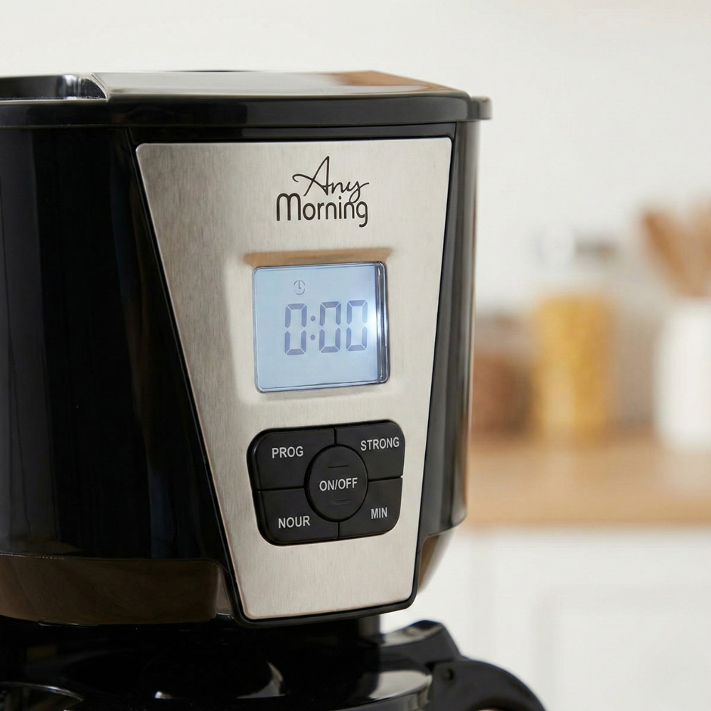 Any Morning Zaman Ayarlı Filtre Kahve Makinesi, Demleme Yoğunluk Ayarlı 1000 W 2 L SH21515B