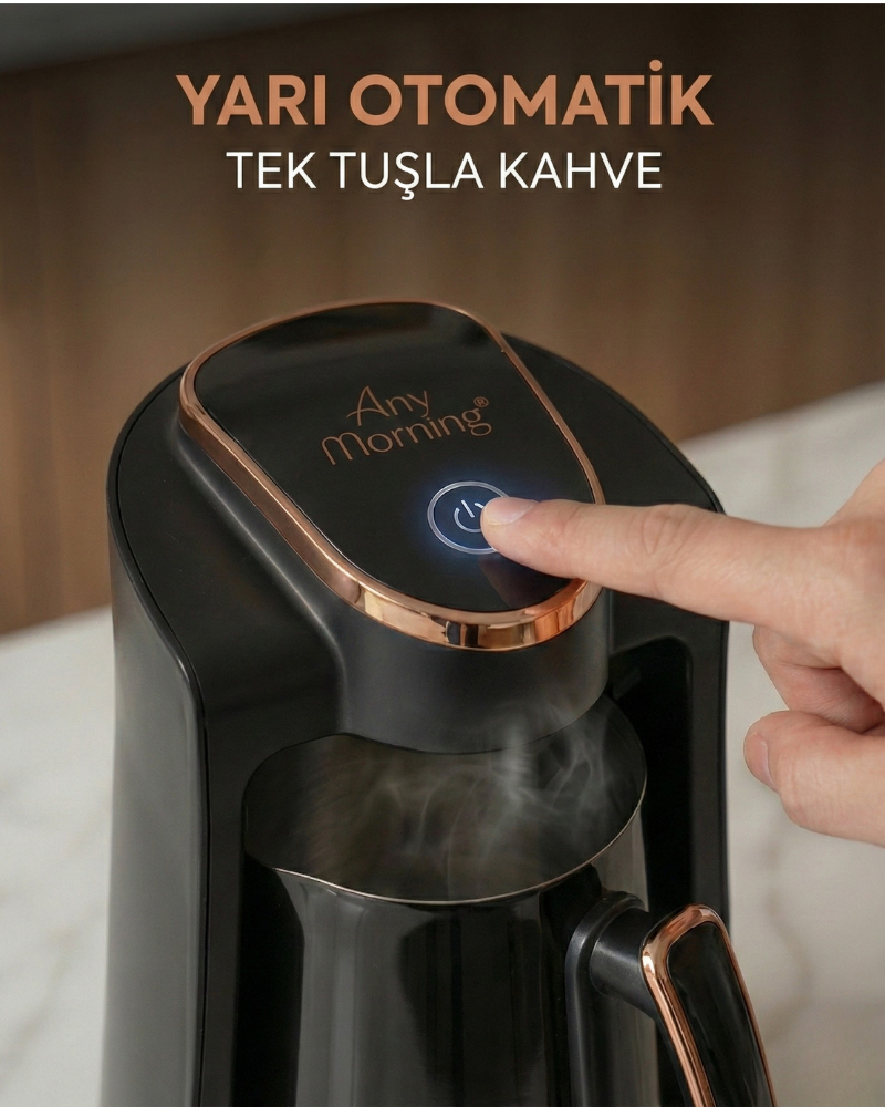 Any Morning LI23201S Paslanmaz Çelik Cezveli Türk Kahvesi Makinesi