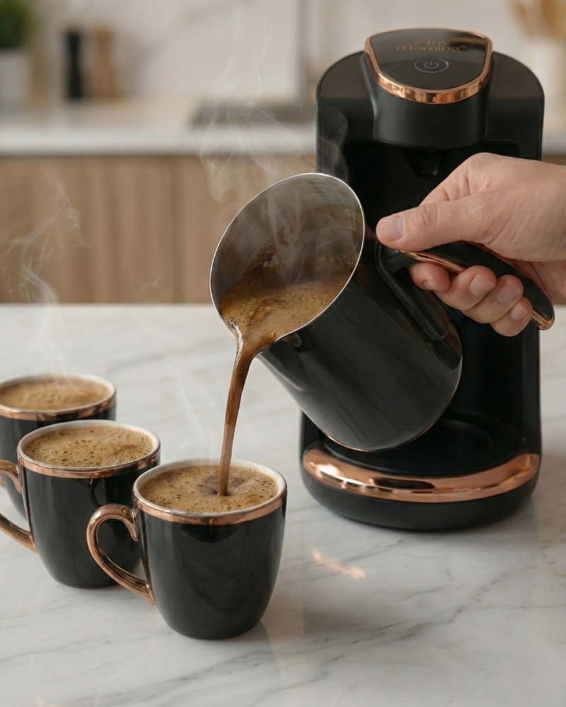 Any Morning LI23201S Paslanmaz Çelik Cezveli Türk Kahvesi Makinesi