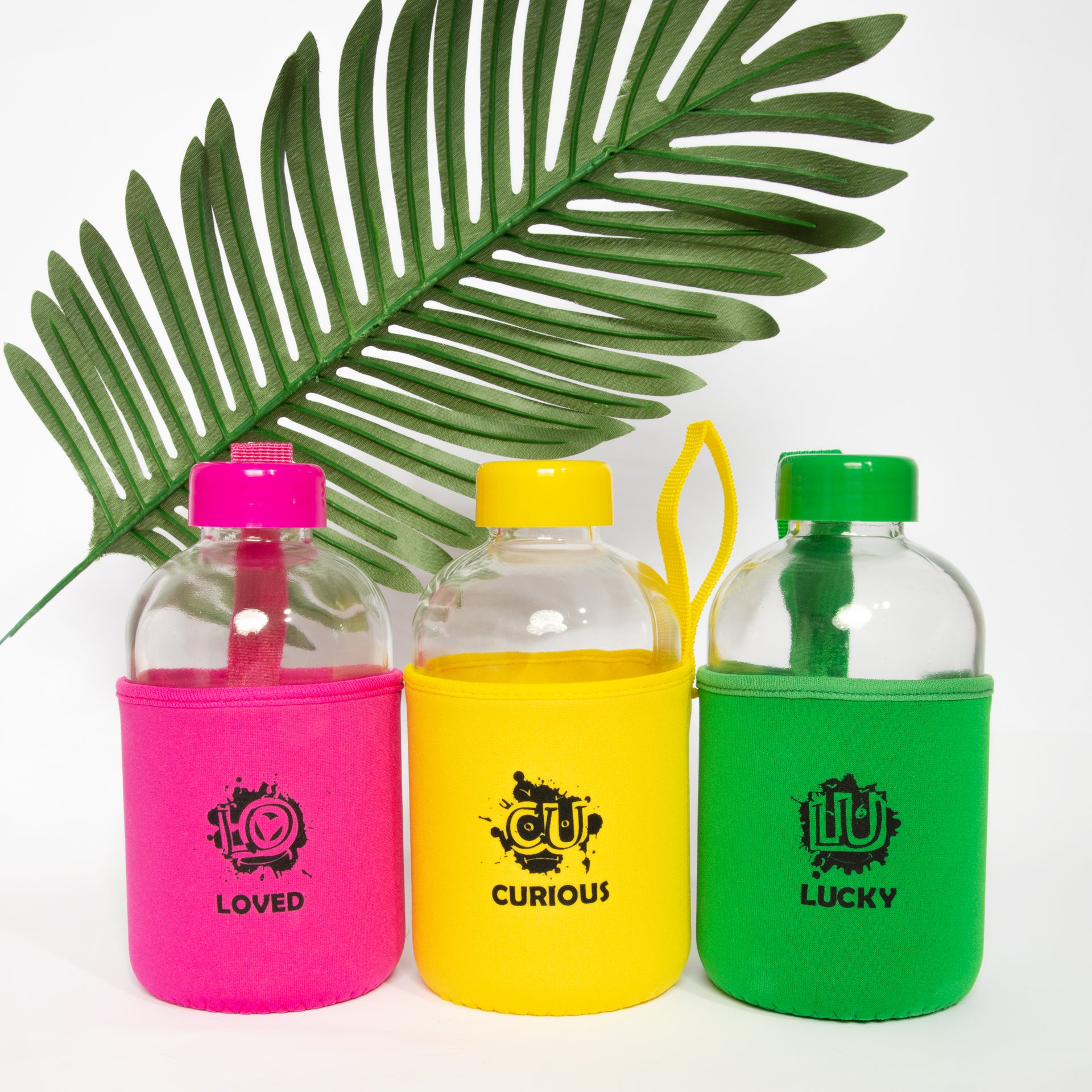 Biggdesign Moods Up Lucky Neopren Kılıflı Cam Matara 600 Ml