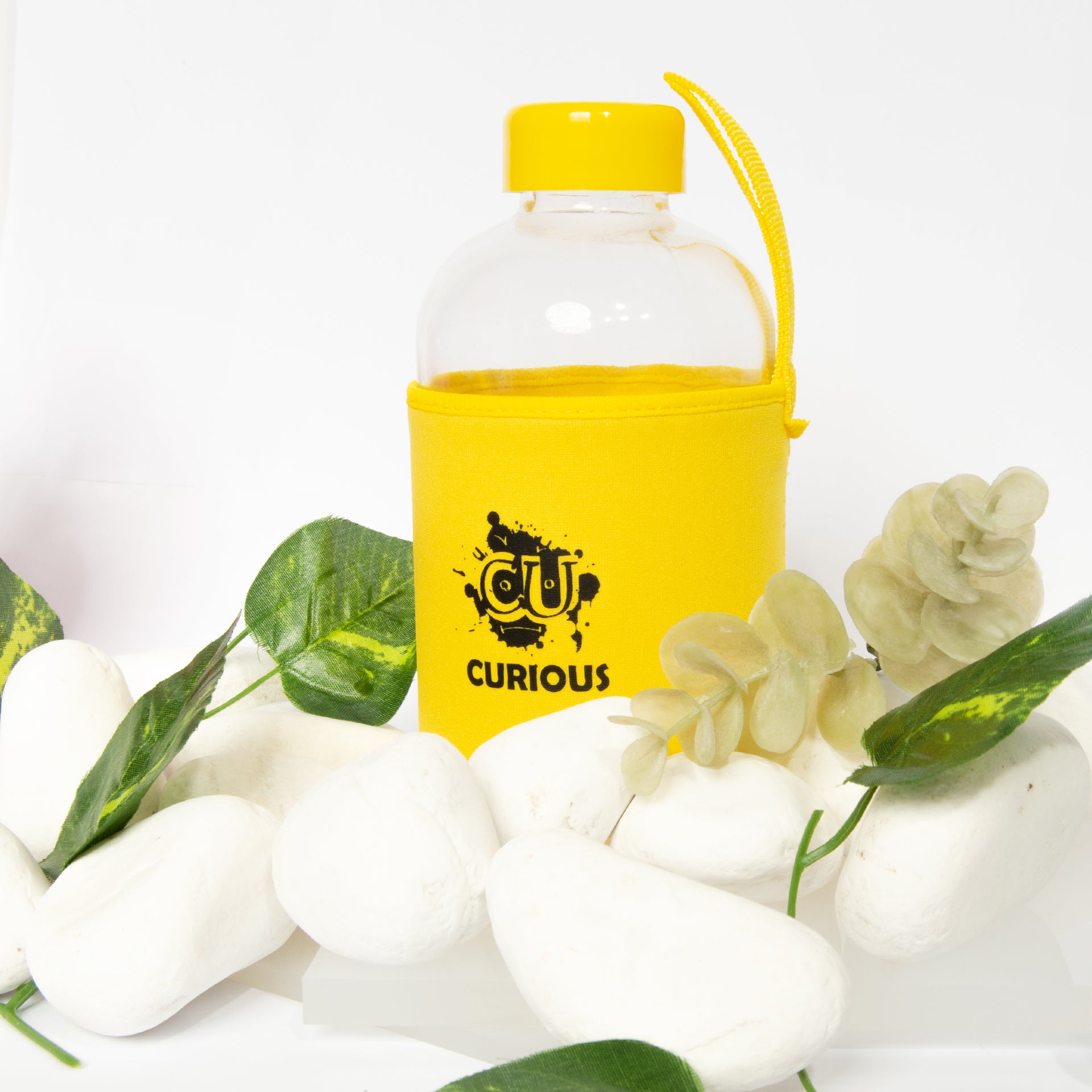 Biggdesign Moods Up Curious Neopren Kılıflı Cam Matara 600 Ml