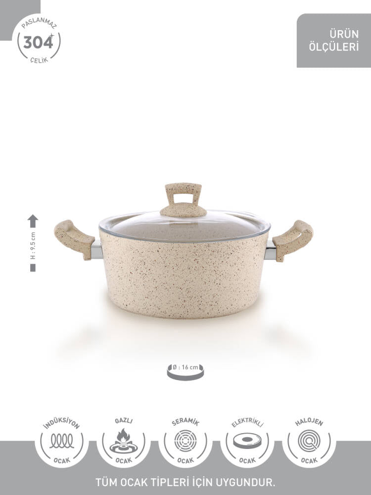 Hascevher Germanitium 16 cm Granit Tencere