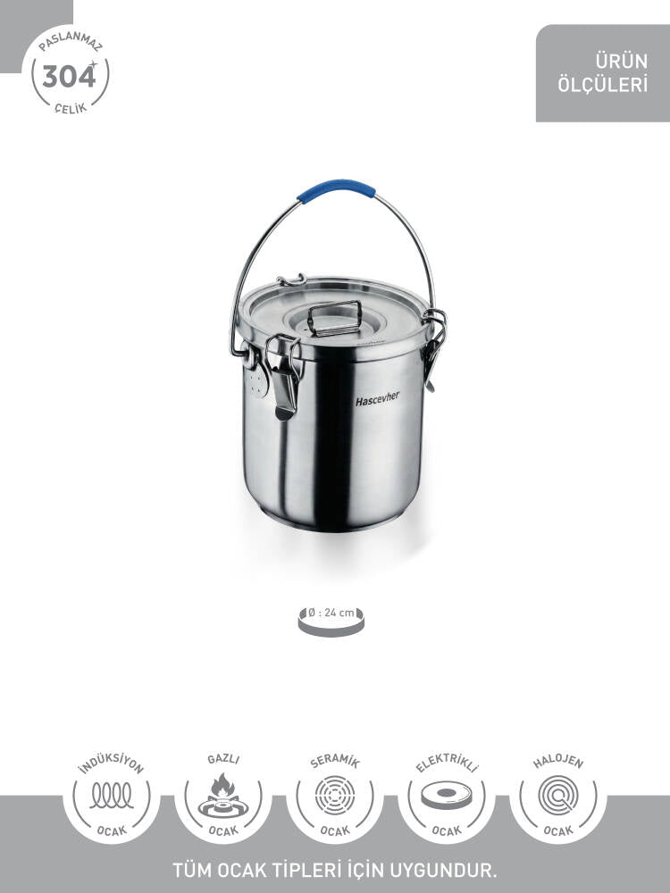 Hascevher Horeca 24 cm Taşıma Kabı Tabanlı