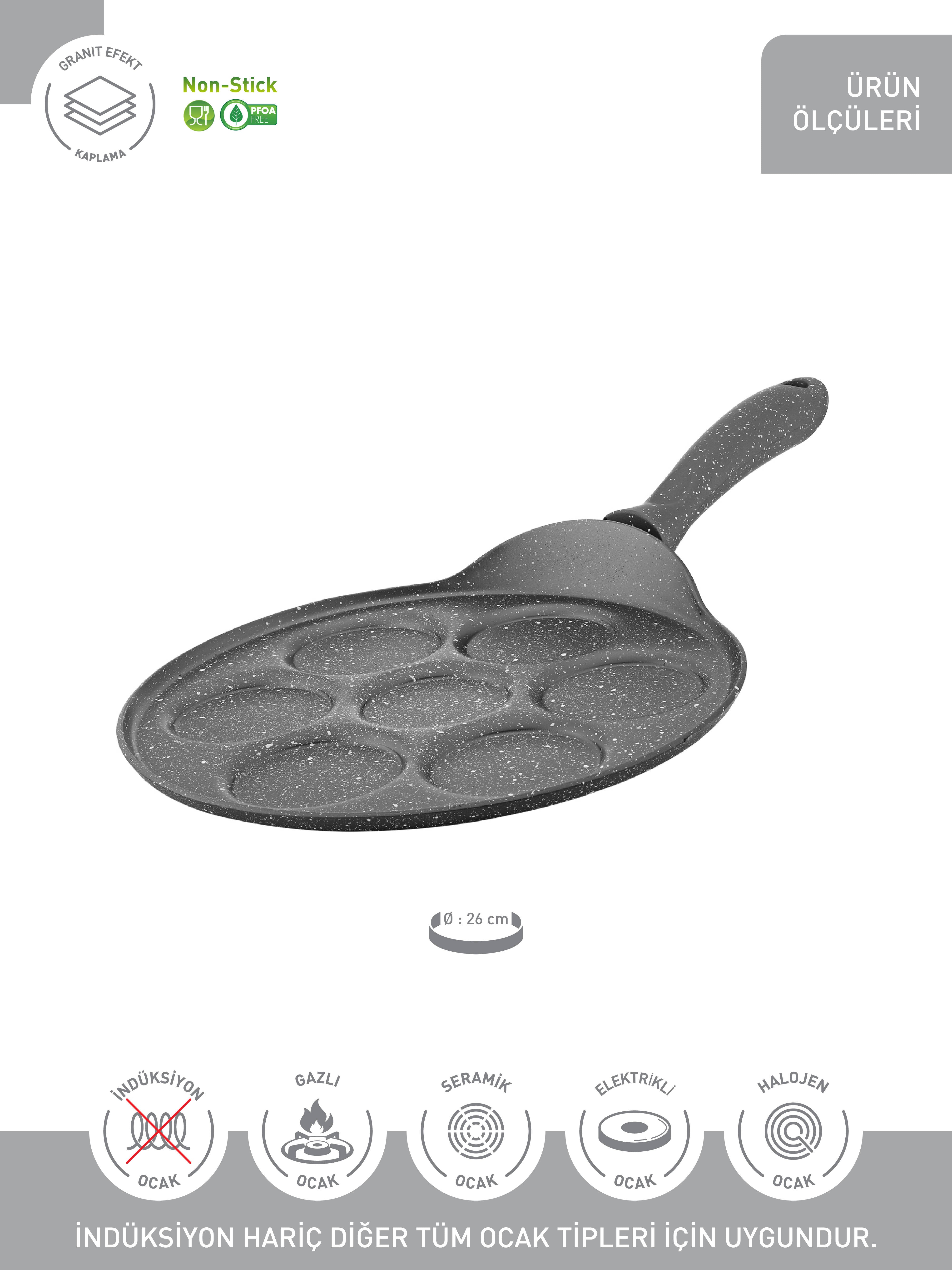 Hascevher 26 cm Germanitium Granit Pankek Tava