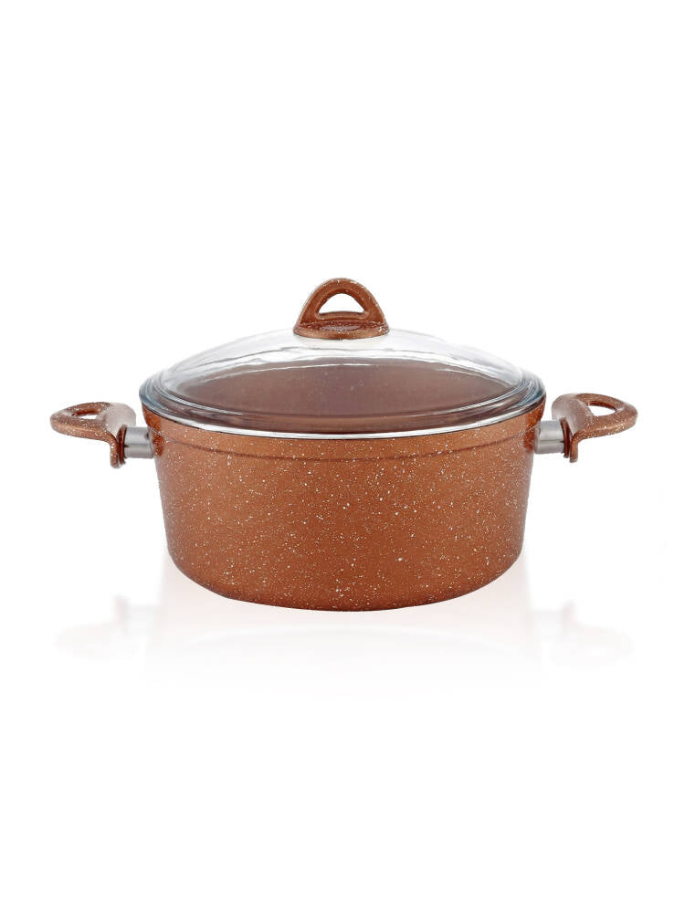 Hascevher Granit 24x11 cm Zambak Tencere Pyrex Cam Kapaklı