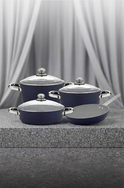 Hascevher Tombo 7 Parça Cam Kapaklı Granit Set
