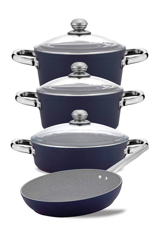 Hascevher Tombo 7 Parça Cam Kapaklı Granit Set