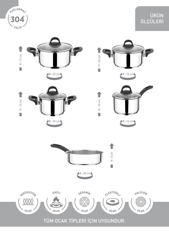Hascevher 9 Pcs Beren Set