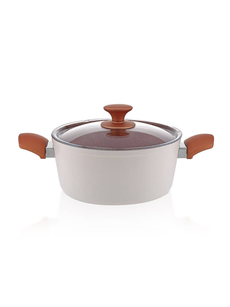 Hascevher Chef Granit 18x10 cm Tencere Cam Kapaklı