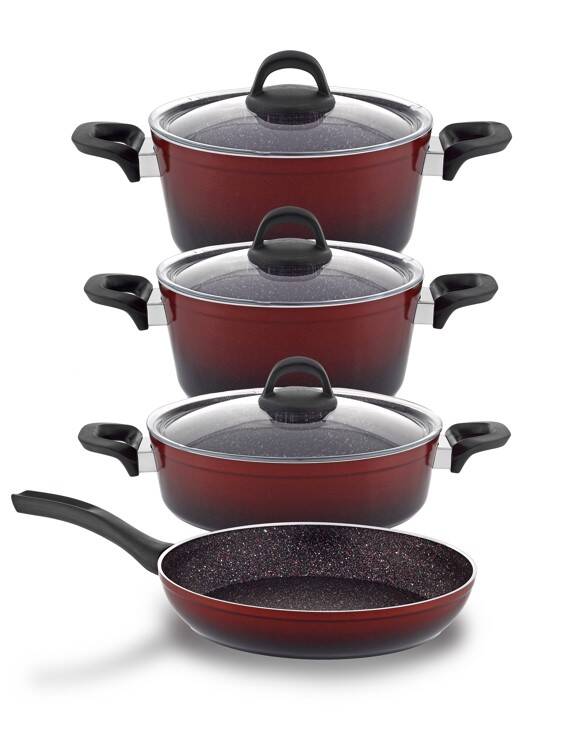 Hascevher Gloria 7 Pcs Silikon Tencere Seti 2.7mm (18/22Ten/26Kar/26Tv)
