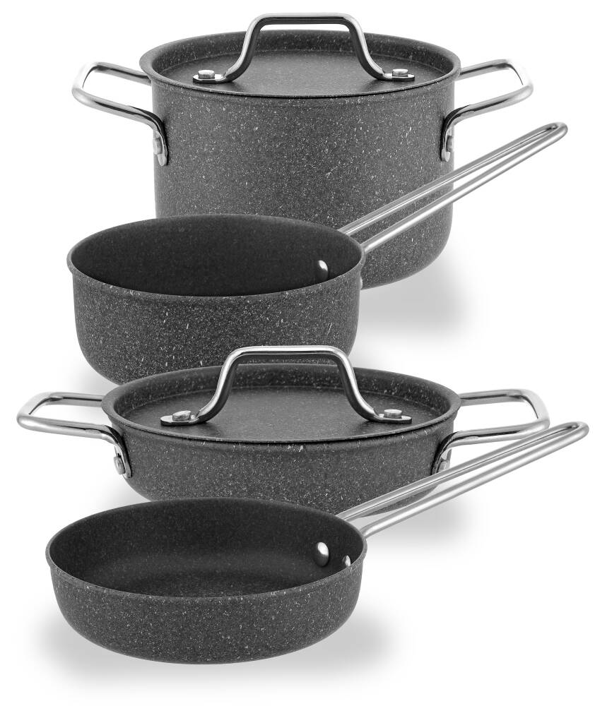 Hascevher Mini Chef Granit Oyuncak 6 PCS Tencere Seti (Granit Kaplamalı)