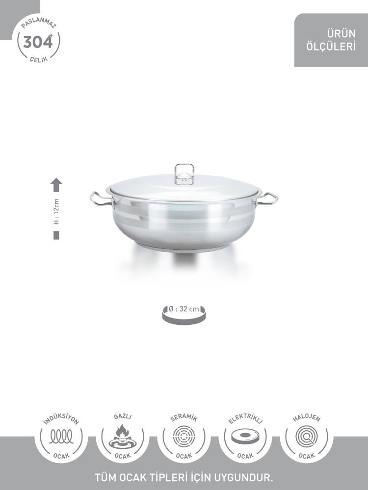 Hascevher Gastro 32 cm Karnıyarık Tencere