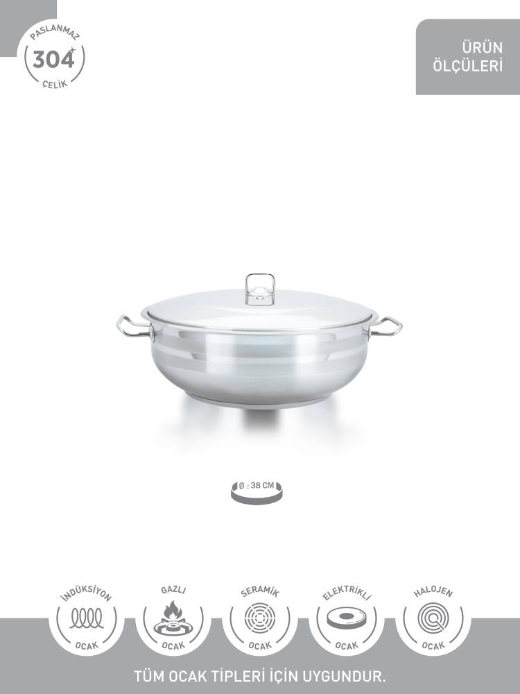 Hascevher Gastro 38 cm Karnıyarık Tencere
